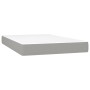 Cama box spring con colchón tela y LED gris claro 120x200 cm de , Camas y somieres - Ref: Foro24-3135581, Precio: 407,24 €, D...