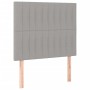 Cama box spring con colchón tela y LED gris claro 120x200 cm de , Camas y somieres - Ref: Foro24-3135581, Precio: 407,24 €, D...