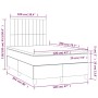 Cama box spring con colchón tela y LED gris claro 120x200 cm de , Camas y somieres - Ref: Foro24-3135581, Precio: 407,24 €, D...