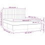 Cama box spring colchón y luces LED tela azul 160x200 cm de , Camas y somieres - Ref: Foro24-3135611, Precio: 573,19 €, Descu...