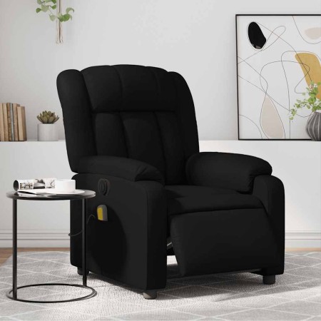 Sillón de masaje reclinable eléctrico cuero sintético negro en Sillones | Comprar online en Foru.es