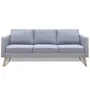 Sofá de 3 plazas de tela gris claro de vidaXL, Sofás - Ref: Foro24-242219, Precio: 308,66 €, Descuento: %