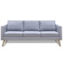 Sofá de 3 plazas de tela gris claro de vidaXL, Sofás - Ref: Foro24-242219, Precio: 311,96 €, Descuento: %