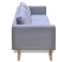 Sofá de 3 plazas de tela gris claro de vidaXL, Sofás - Ref: Foro24-242219, Precio: 308,66 €, Descuento: %