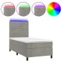 Boxspringbett mit Matratze und hellgrauem LED-Samt 80x200 cm von , Betten und Lattenroste - Ref: Foro24-3136149, Preis: 314,6...