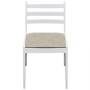 Sillas de comedor 2 uds madera maciza caucho terciopelo blanco de vidaXL, Sillas de comedor - Ref: Foro24-242030, Precio: 76,...