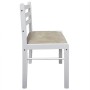 Sillas de comedor 2 uds madera maciza caucho terciopelo blanco de vidaXL, Sillas de comedor - Ref: Foro24-242030, Precio: 76,...