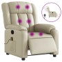 Sillón de masaje reclinable eléctrico cuero sintético crema en Sillones | Comprar online en Foru.es