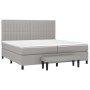 Cama box spring con colchón tela gris claro 200x200 cm de , Camas y somieres - Ref: Foro24-3136781, Precio: 772,49 €, Descuen...