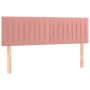 Cama box spring colchón y LED terciopelo rosa 140x190 cm de , Camas y somieres - Ref: Foro24-3134524, Precio: 445,03 €, Descu...