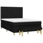 Box spring bed with black fabric mattress 140x190 cm by , Beds and slatted bases - Ref: Foro24-3137311, Price: 495,70 €, Disc...