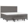 Cama box spring con colchón cuero sintético gris 200x200 cm de , Camas y somieres - Ref: Foro24-3137567, Precio: 781,33 €, De...