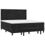 Cama box spring con colchón terciopelo negro 180x200 cm de , Camas y somieres - Ref: Foro24-3137739, Precio: 633,97 €, Descue...