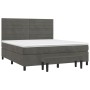 Cama box spring con colchón terciopelo gris oscuro 160x200 cm de , Camas y somieres - Ref: Foro24-3137912, Precio: 562,07 €, ...