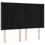 Box spring bed with mattress and LED black velvet 140x200 cm by , Beds and slatted bases - Ref: Foro24-3139687, Price: 473,30...
