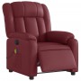 Sillón masaje reclinable eléctrico cuero sintético rojo tinto en Sillones | Comprar online en Foru.es