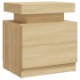 Mesita de noche madera de ingeniería roble Sonoma 45x35x52 cm de vidaXL, Mesitas de noche - Ref: Foro24-326852, Precio: 86,99...