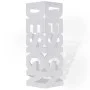 Paragüero cuadrado blanco de acero, 48.5 cm, guarda bastones de vidaXL, Paragüeros - Ref: Foro24-242467, Precio: 30,50 €, Des...