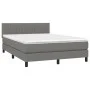 Boxspringbett mit dunkelgrauer Stoffmatratze 140x190 cm von , Betten und Lattenroste - Ref: Foro24-3140210, Preis: 460,43 €, ...