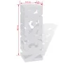 Paragüero cuadrado blanco de acero, 48.5 cm, guarda bastones de vidaXL, Paragüeros - Ref: Foro24-242467, Precio: 30,50 €, Des...