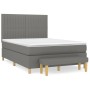 Cama box spring con colchón tela gris oscuro 140x200 cm de , Camas y somieres - Ref: Foro24-3137318, Precio: 545,84 €, Descue...