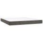 Cama box spring con colchón terciopelo gris oscuro 160x200 cm de , Camas y somieres - Ref: Foro24-3141372, Precio: 480,01 €, ...