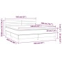 Cama box spring con colchón terciopelo gris oscuro 160x200 cm de , Camas y somieres - Ref: Foro24-3141372, Precio: 480,01 €, ...