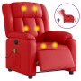 Sillón de masaje reclinable eléctrico de cuero artificial rojo en Sillones | Comprar online en Foru.es