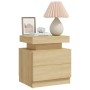 Mesita de noche madera de ingeniería roble Sonoma 45x35x52 cm de vidaXL, Mesitas de noche - Ref: Foro24-326852, Precio: 86,99...
