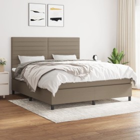 Cama box spring con colchón tela gris taupe 160x200 cm de , Camas y somieres - Ref: Foro24-3141869, Precio: 610,84 €, Descuen...