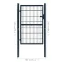 Individuelles 2D-Zauntor Anthrazitgrau 106x230 cm von vidaXL, Gartentore - Ref: Foro24-141745, Preis: 209,50 €, Rabatt: %