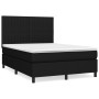 Cama box spring con colchón tela negro 140x190 cm de , Camas y somieres - Ref: Foro24-3141931, Precio: 481,46 €, Descuento: %