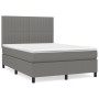 Cama box spring con colchón tela gris oscuro 140x200 cm de , Camas y somieres - Ref: Foro24-3141938, Precio: 501,05 €, Descue...