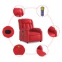 Sillón de masaje reclinable eléctrico de cuero artificial rojo en Sillones | Comprar online en Foru.es