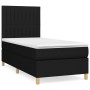 Cama box spring con colchón tela negro 100x200 cm de , Camas y somieres - Ref: Foro24-3142475, Precio: 329,53 €, Descuento: %