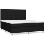 Cama box spring con colchón tela negro 160x200 cm de , Camas y somieres - Ref: Foro24-3142507, Precio: 623,42 €, Descuento: %