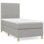 Cama box spring con colchón tela gris claro 80x200 cm de , Camas y somieres - Ref: Foro24-3142449, Precio: 309,53 €, Descuent...