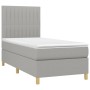 Cama box spring con colchón tela gris claro 80x200 cm de , Camas y somieres - Ref: Foro24-3142449, Precio: 309,53 €, Descuent...