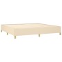 Cama box spring con colchón tela color crema 200x200 cm de , Camas y somieres - Ref: Foro24-3142526, Precio: 623,88 €, Descue...