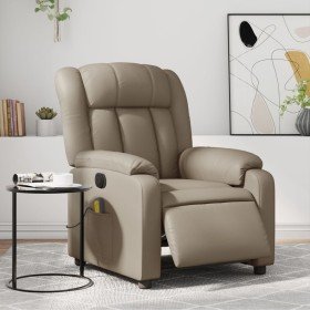 Sillón reclinable de masaje eléctrico cuero sintético capuchino en Sillones | Comprar online en Foru.es