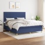 Cama box spring con colchón tela azul 160x200 cm de , Camas y somieres - Ref: Foro24-3142511, Precio: 564,31 €, Descuento: %