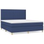 Cama box spring con colchón tela azul 160x200 cm de , Camas y somieres - Ref: Foro24-3142511, Precio: 564,31 €, Descuento: %