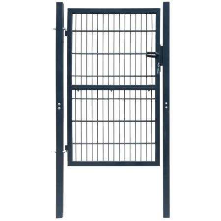 Cancela de valla 2D individual gris antracita 106x190 cm de vidaXL, Puertas de jardín - Ref: Foro24-141743, Precio: 211,75 €,...