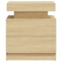 Mesita de noche madera de ingeniería roble Sonoma 45x35x52 cm de vidaXL, Mesitas de noche - Ref: Foro24-326852, Precio: 86,99...