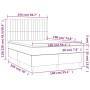 Cama box spring con colchón tela gris claro 140x190 cm de , Camas y somieres - Ref: Foro24-3142489, Precio: 512,94 €, Descuen...