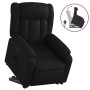 Sillón reclinable elevable cuero artificial negro en Sillones | Comprar online en Foru.es
