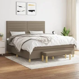 Boxspringbett mit taupegrauer Stoffmatratze 160x200 cm von , Betten und Lattenroste - Ref: Foro24-3137249, Preis: 657,50 €, R...