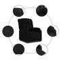 Sillón reclinable elevable cuero artificial negro en Sillones | Comprar online en Foru.es