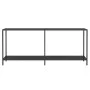 Black tempered glass console table 180x35x75.5 cm by , Side tables - Ref: Foro24-331703, Price: 115,77 €, Discount: %