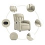 Sillón reclinable elevable cuero artificial color crema en Sillones | Comprar online en Foru.es